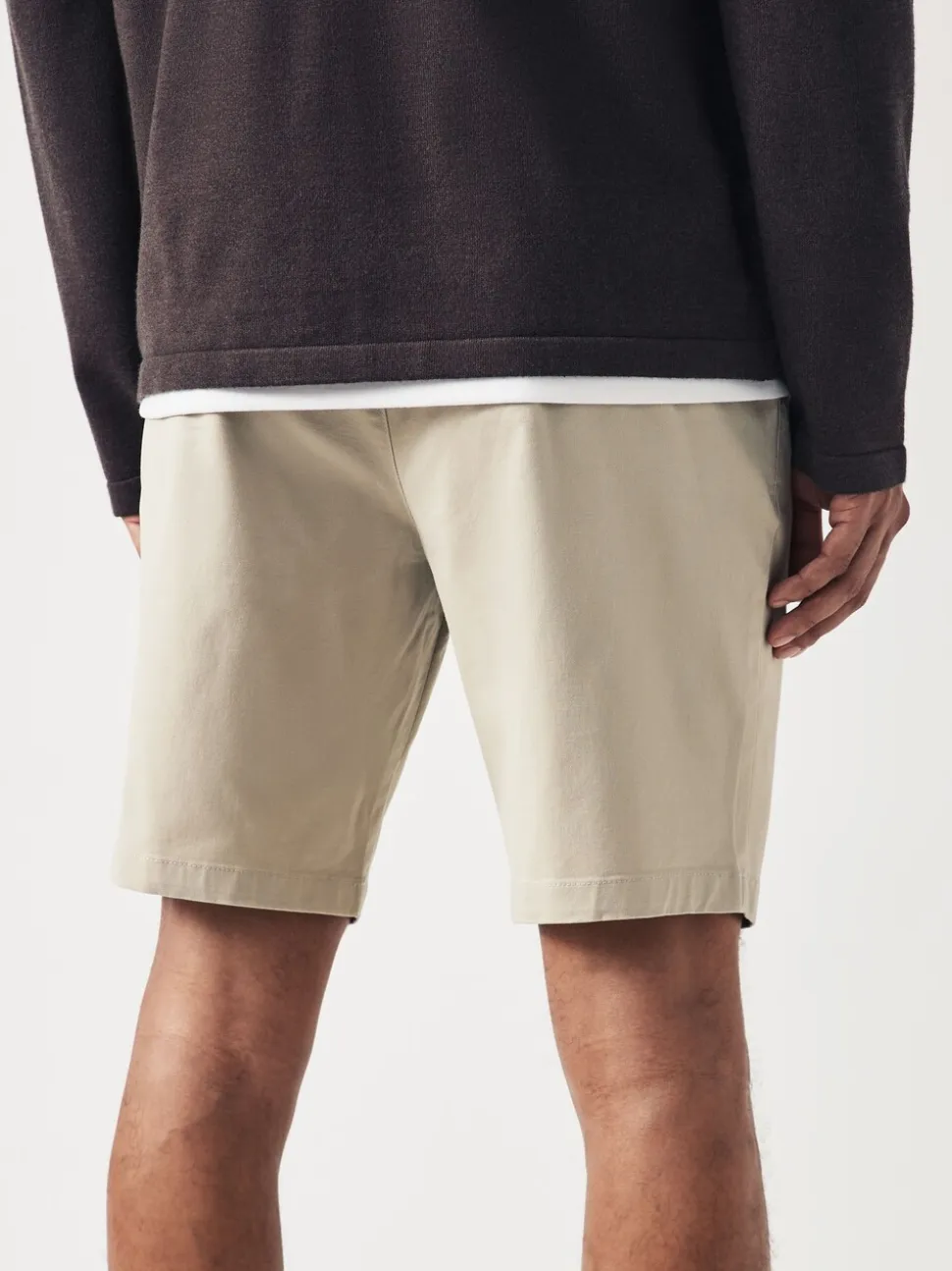 Pastelgeel - Slim Fit - Chinoshort met stretch