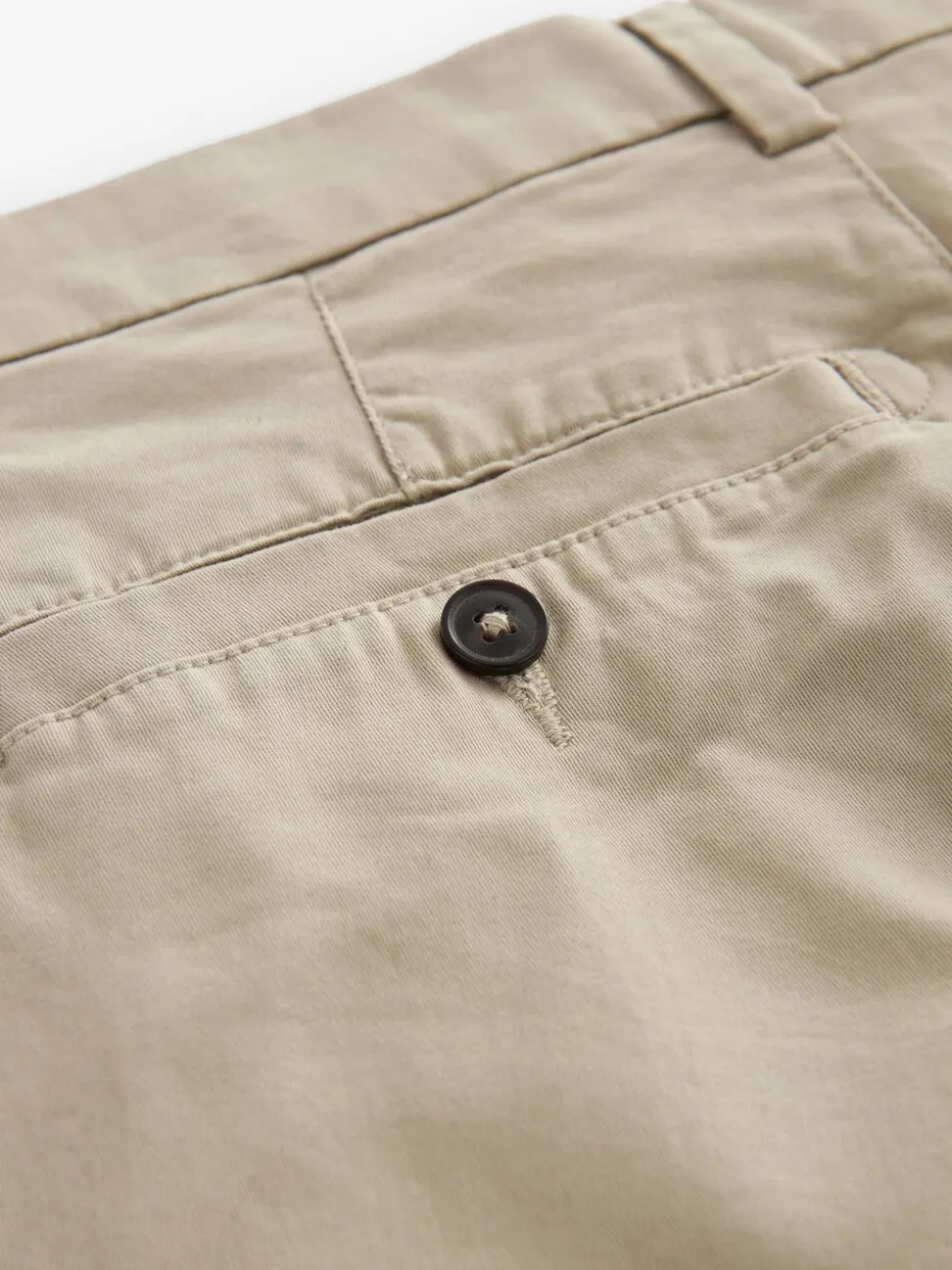 Pastelgeel - Slim Fit - Chinoshort met stretch