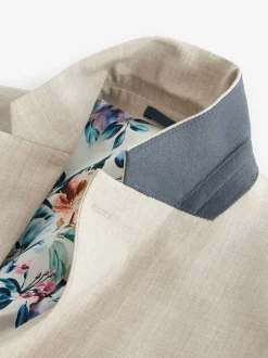 Pastelgeel - Slim Fit - Meegevend stretchkostuumjasje