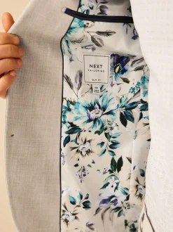 Pastelgeel - Slim Fit - Meegevend stretchkostuumjasje