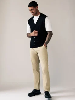 Pastelgeel - Slim Fit - Stretchy chino