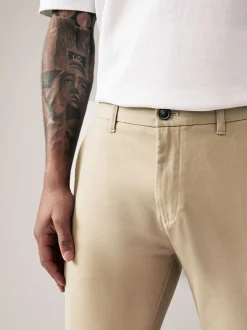 Pastelgeel - Slim Fit - Stretchy chino
