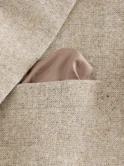 Pastelgeel - Slim Fit Wool Blend Donegal Suit Jacket