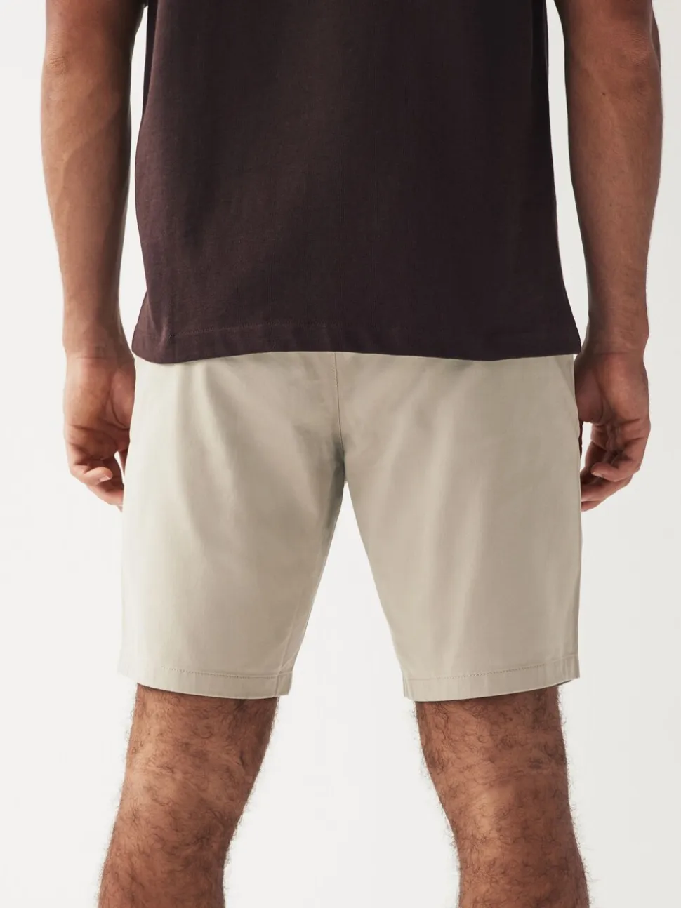 Pastelgeel - Straight fit - Chinoshort met stretch