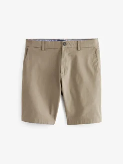 Pastelgeel - Strakke Pasvorm - Chinoshort met stretch