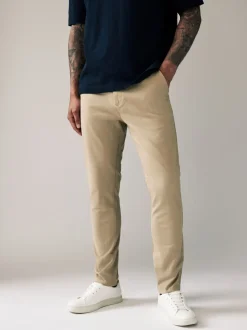 Pastelgeel - Strakke Pasvorm - Stretchy chino