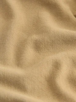 Pastelgeel - Twill jeans met aantrekkoord (3-16jr)