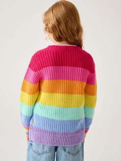 Pastelgetinte regenboogstrepen - Little Bird by Jools Oliver Knitted Colourblock Jumper