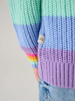 Pastelgetinte regenboogstrepen - Little Bird by Jools Oliver Knitted Colourblock Jumper