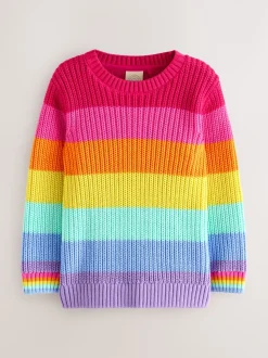 Pastelgetinte regenboogstrepen - Little Bird by Jools Oliver Knitted Colourblock Jumper