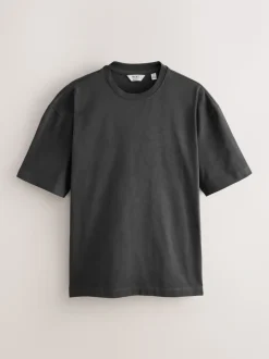 PastelGroen/Blauw/Ecru/leigrijs/Roze - Set van 5 ruimvallende dikke T-shirts