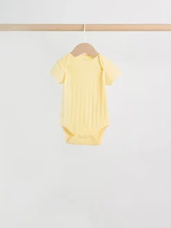 Pastelkleurig - 5 Babyrompertjes met korte mouwen