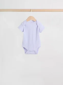 Pastelkleurig - 5 Babyrompertjes met korte mouwen