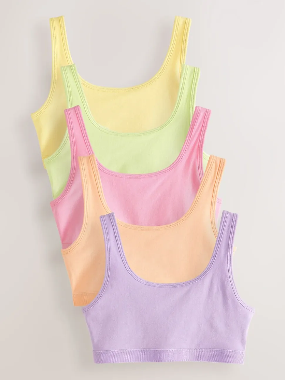 Pastelkleurig - Crop top met ronde hals (5-16jr)
