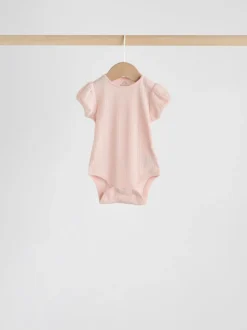 Pastelkleurig - Korte mouwen Baby bodysuit met punt 5 verpakking