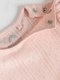 Pastelkleurig - Korte mouwen Baby bodysuit met punt 5 verpakking