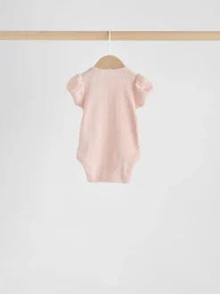 Pastelkleurig - Korte mouwen Baby bodysuit met punt 5 verpakking