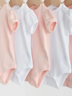 Pastelkleurig - Korte mouwen Baby bodysuit met punt 5 verpakking