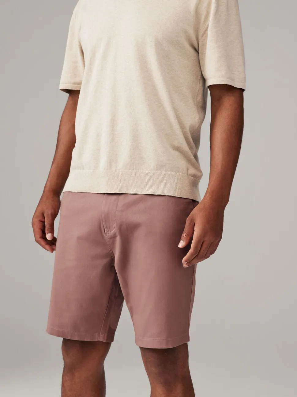 Pastelkleurig - Straight fit - Set van 4 chinoshorts met stretch