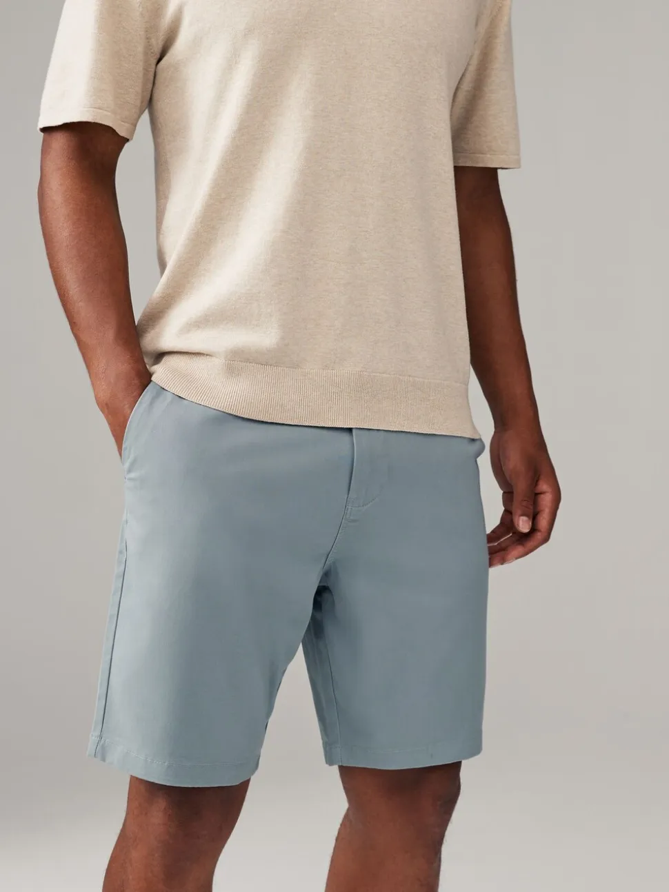 Pastelkleurig - Straight fit - Set van 4 chinoshorts met stretch
