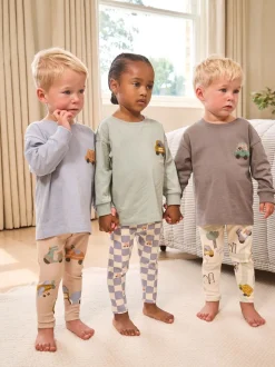 Pastelkleurig - Verpakking van 3 relaxed fit pyjama's (9mnd -8jr)