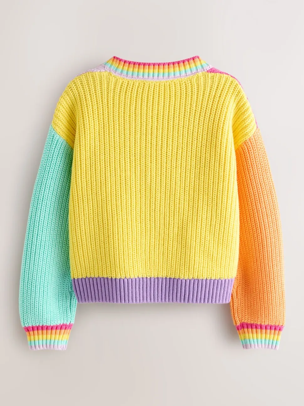 Pastelkleurig met kleurvlakken - Little Bird by Jools Oliver Knitted V-Neck Cardigan