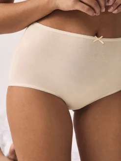 Pastelroze nude - Set van 5 slips met hoog katoengehalte