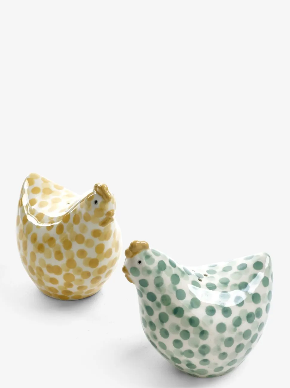 Pat and Peggy peper-en-zout-shakers met kip