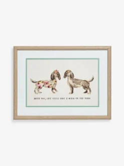 Pattern Dachshund Framed Wall Art