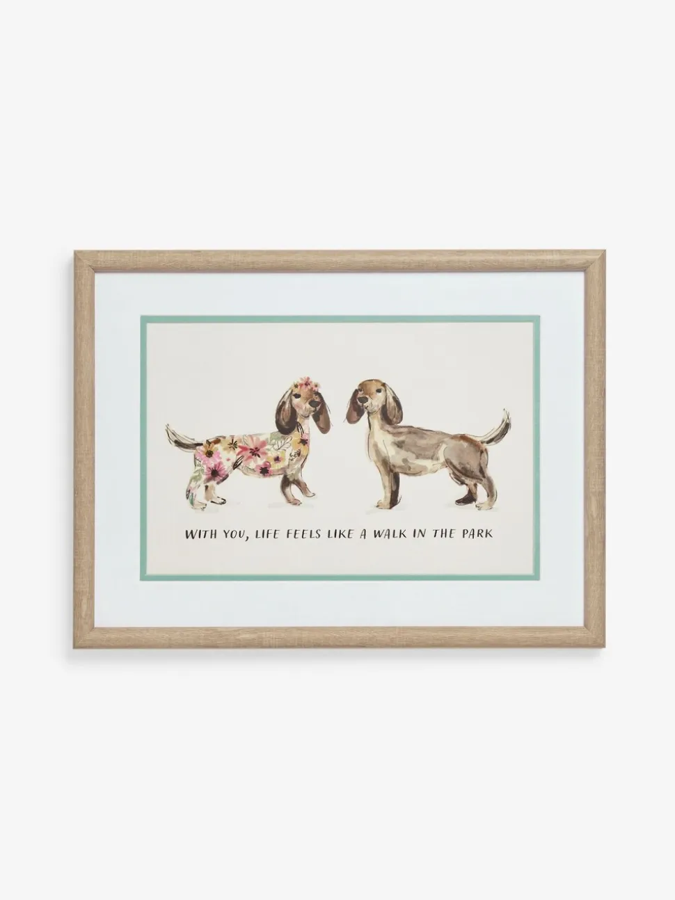 Pattern Dachshund Framed Wall Art