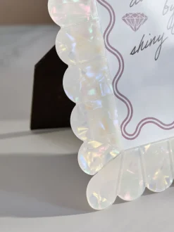 Pearlescent Scallop Photo Frame