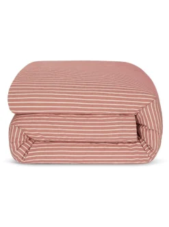 Piglet in Bed Textured Stripe Cotton Duvet Cover