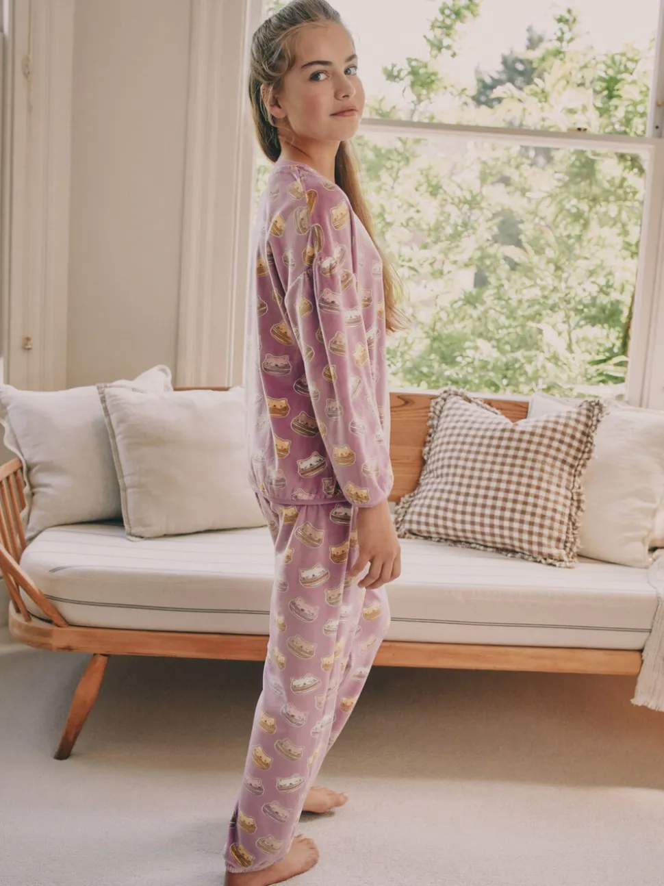 Pink Cataroon - Behaaglijke fleece pyjama (3-16 jr)