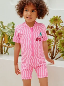 Pink Cherry Wave - Zonbeschermend badpak (3 mnd-10 jr)