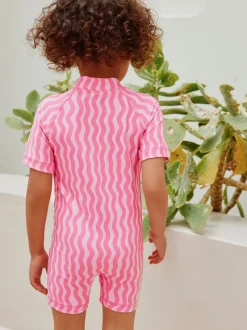 Pink Cherry Wave - Zonbeschermend badpak (3 mnd-10 jr)