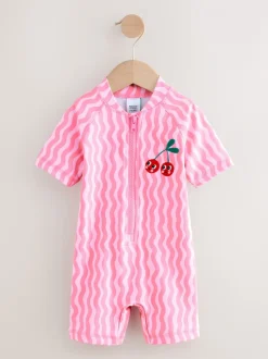 Pink Cherry Wave - Zonbeschermend badpak (3 mnd-10 jr)