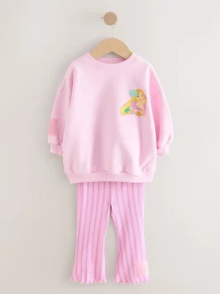 Pink Rapunzel Disney Princess - Set van sweatshirt en uitlopende legging (3mnd -7jr)