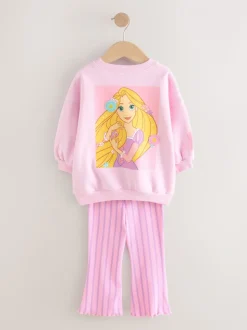 Pink Rapunzel Disney Princess - Set van sweatshirt en uitlopende legging (3mnd -7jr)