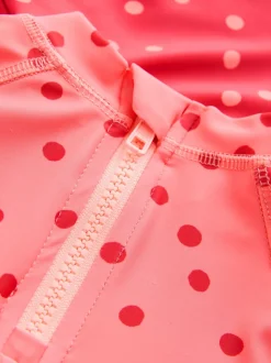 Pink/ Red Cherry - Zonbeschermende zwemset met korte mouwen (3mnd-10jr)