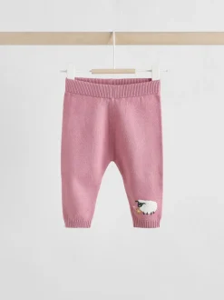 Pink Sheep Scene - Gebreide babytrui en leggings set 2 -delig (0mnd -2jr)