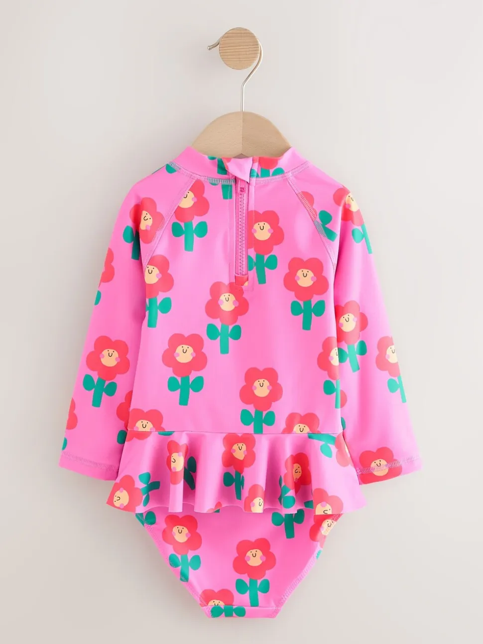 Pink Stampy Floral - Zonbeschermende zwemset (3 mnd-7 jr)