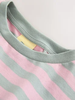 Pink Stripe Lilo & Stitch - Top met print en lange mouwen (3-16jr)