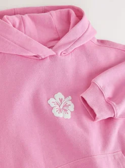 Pink Washed Flower - Hoodie (3 - 16 jr)
