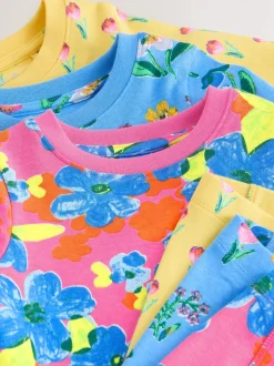 Pink/Blue Bright Floral - Verpakking van 3 knusse pyjama's (9 mnd-16 jr)
