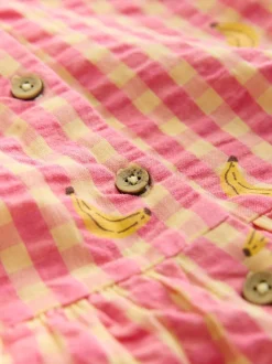 Pink/Yellow Banana - Trapeze Playsuit (3mths-7yrs)
