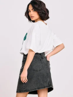 PixieGirl Petite - Minirok met knopen van 100% katoen