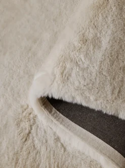 Pluche vloerkleed van imitatiebont