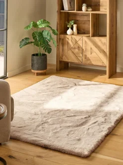 Pluche vloerkleed van imitatiebont