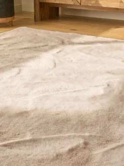 Pluche vloerkleed van imitatiebont