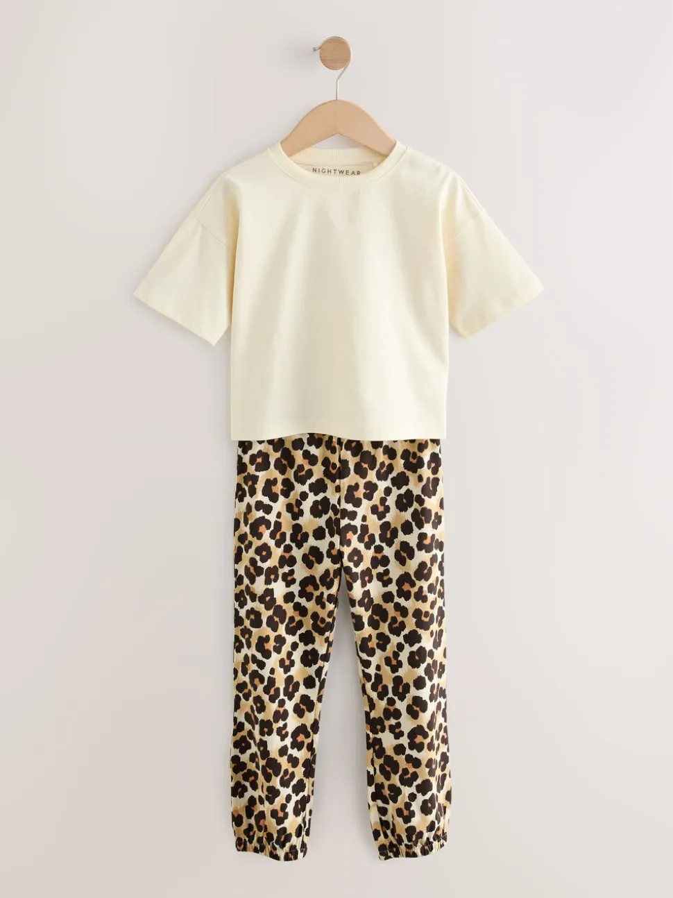 Plum/Bruin - Verpakking van 3 pyjama's met joggingbroek met dierenprint (3-16jr)